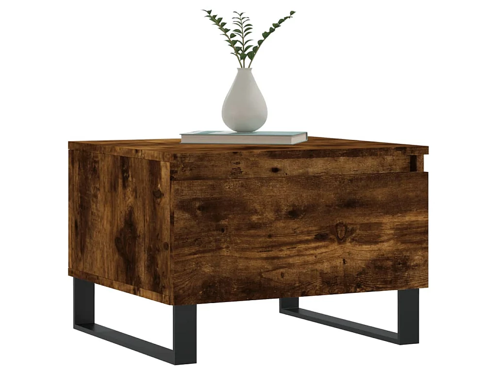 Tables basses 2 pcs chêne fumé 50x46x35 cm bois d'ingénierie