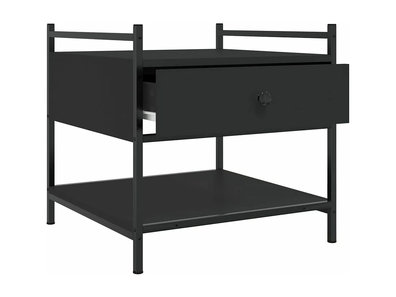 Table basse noir 50x50x50 cm bois d'ingénierie