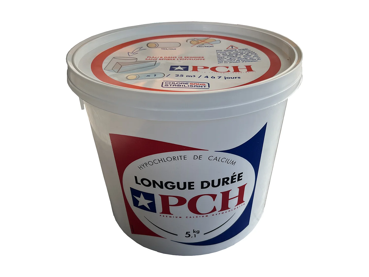 Pch Chlore lent stick 300g 5.1kg - hypochlorite calcium longue duree