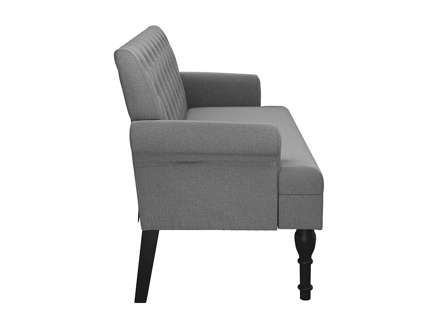 Banc avec dossier Gris foncé 120 x 62 x 75,5 cm Tissu