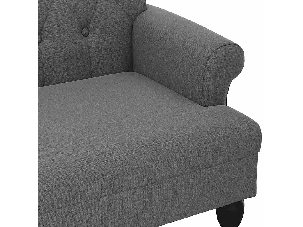 Banc avec dossier Gris foncé 120 x 62 x 75,5 cm Tissu