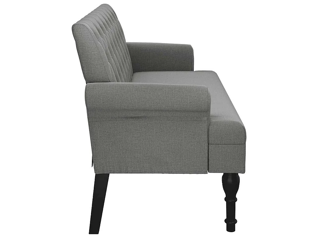 Panca con schienale grigio scuro 120x62x75,5 cm in tessuto