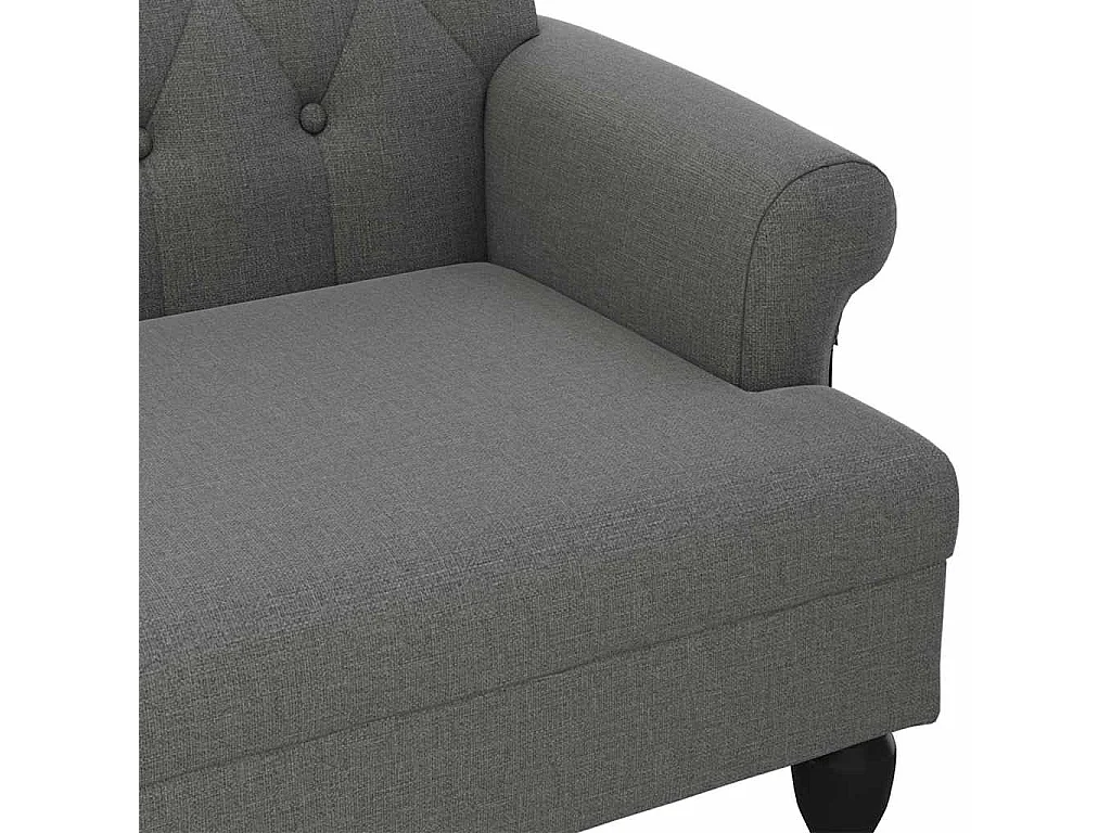 Panca con schienale grigio scuro 120x62x75,5 cm in tessuto