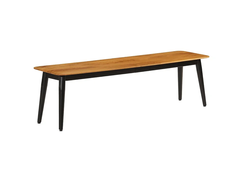 Banc 160x40x45 cm bois massif de manguier et fer