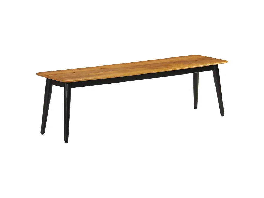 Banc 160x40x45 cm bois massif de manguier et fer