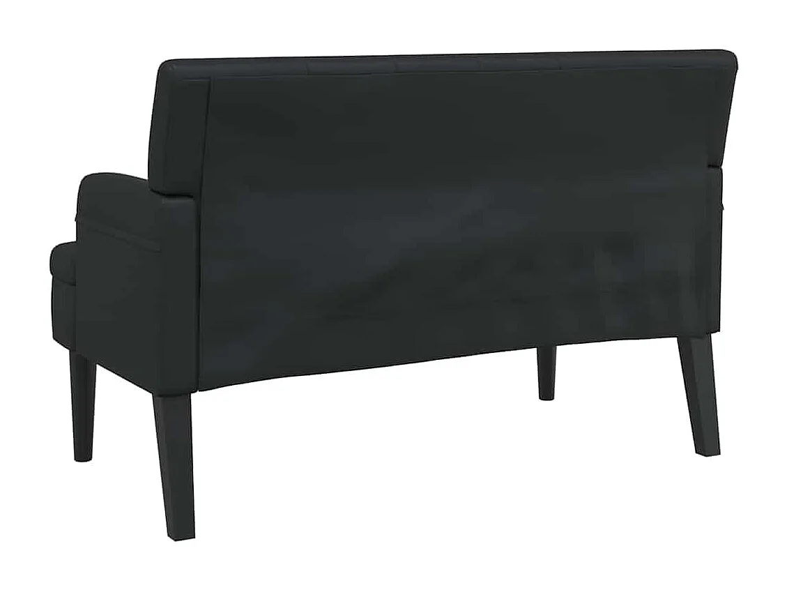 Banc avec dossier Noir 112x65,5x75 cm Similicuir