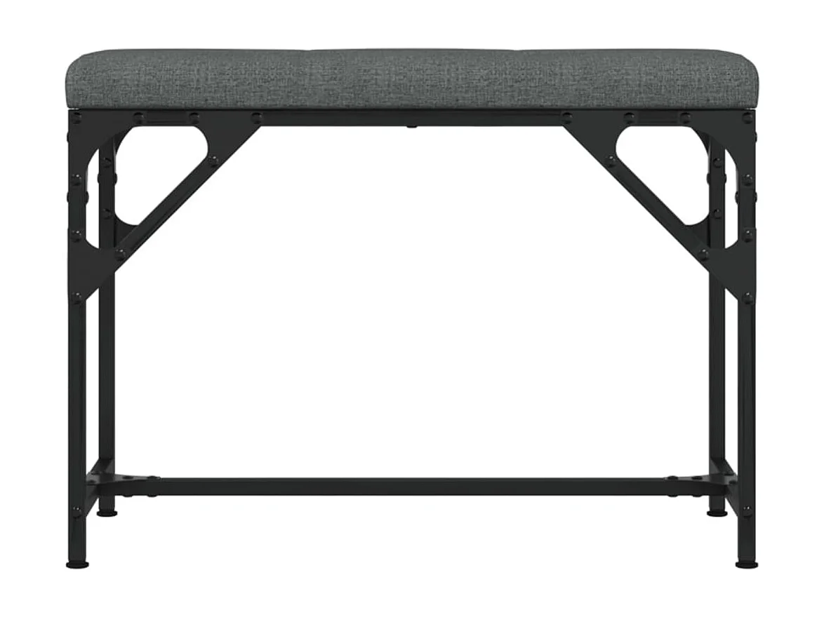 Banc à manger gris foncé 62x32x45 cm acier et tissu