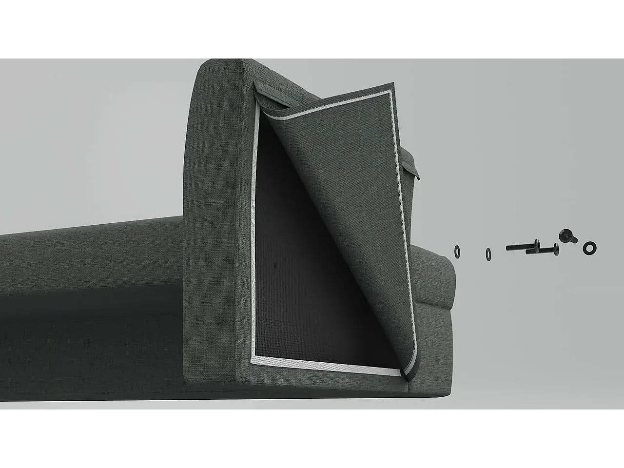 Bankje met kussens 113x64,5x75,5 cm stof zwart