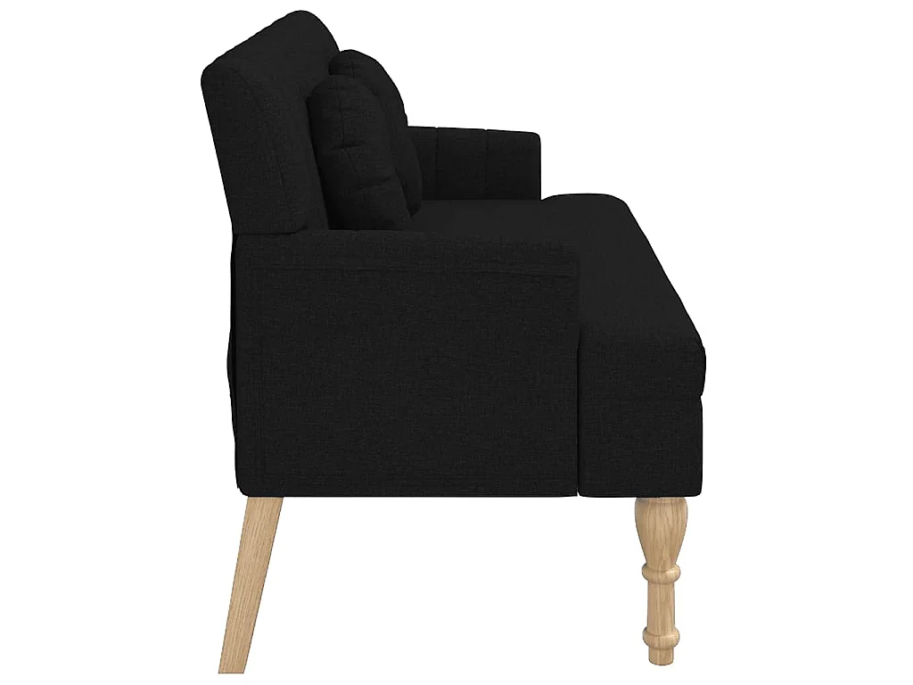 Banco c/ almofadões 113x64,5x75,5 cm tecido preto