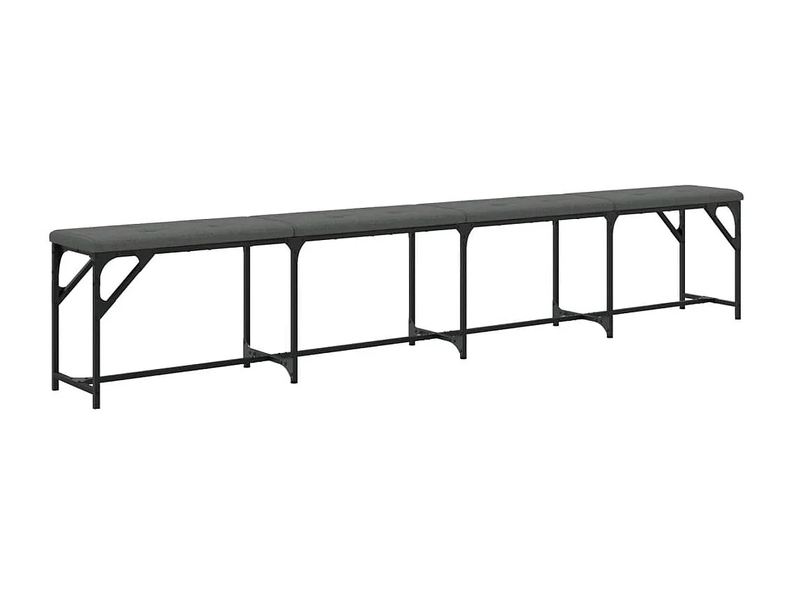 Essbank Dunkelgrau 248x32x45 cm Stahl und Stoff