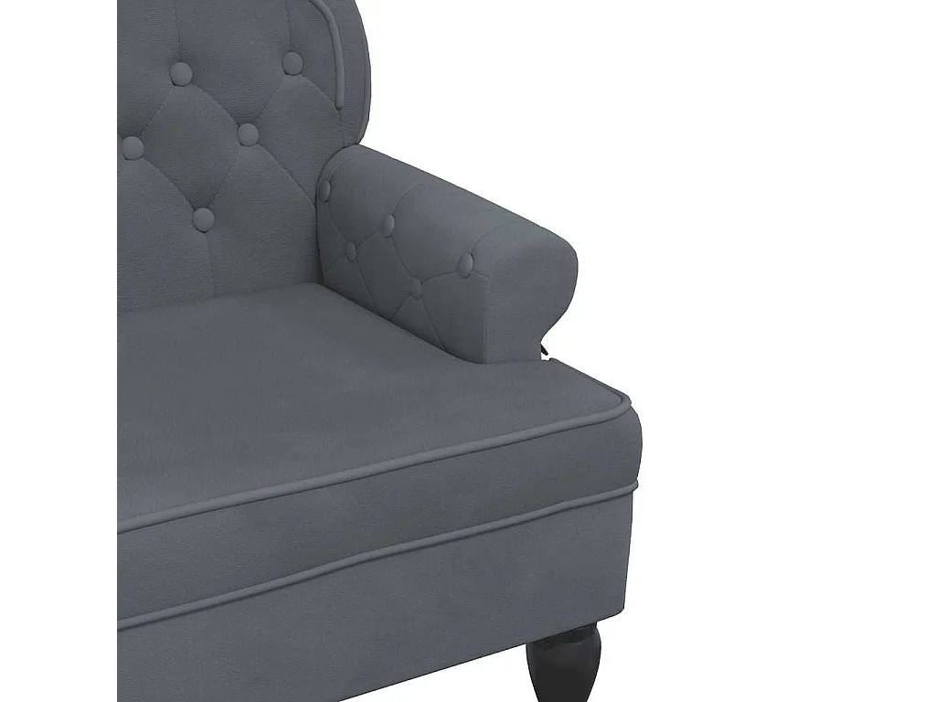 Banco com encosto 119,5x64,5x75 cm veludo cinzento-escuro