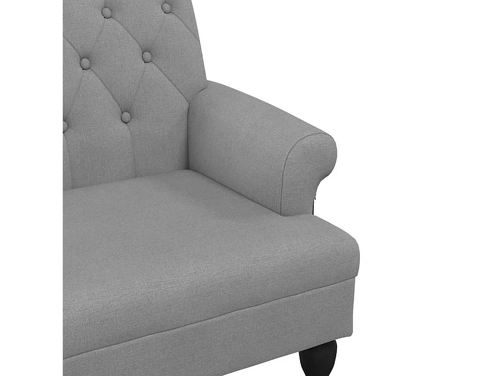 Panca con Schienale Grigio Chiaro 120x62x75,5 cm in Tessuto