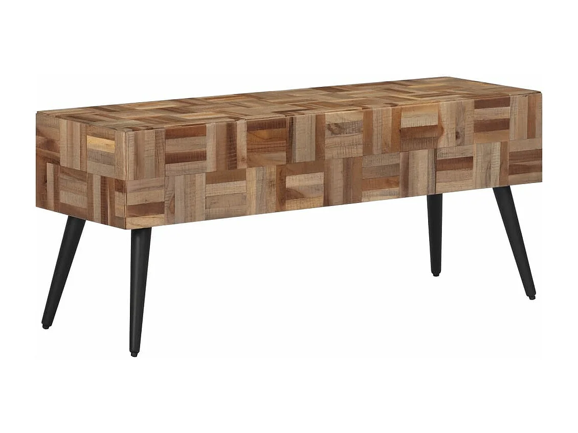 Sitzbank 110x35x45 cm Recyceltes Massivholz Teak