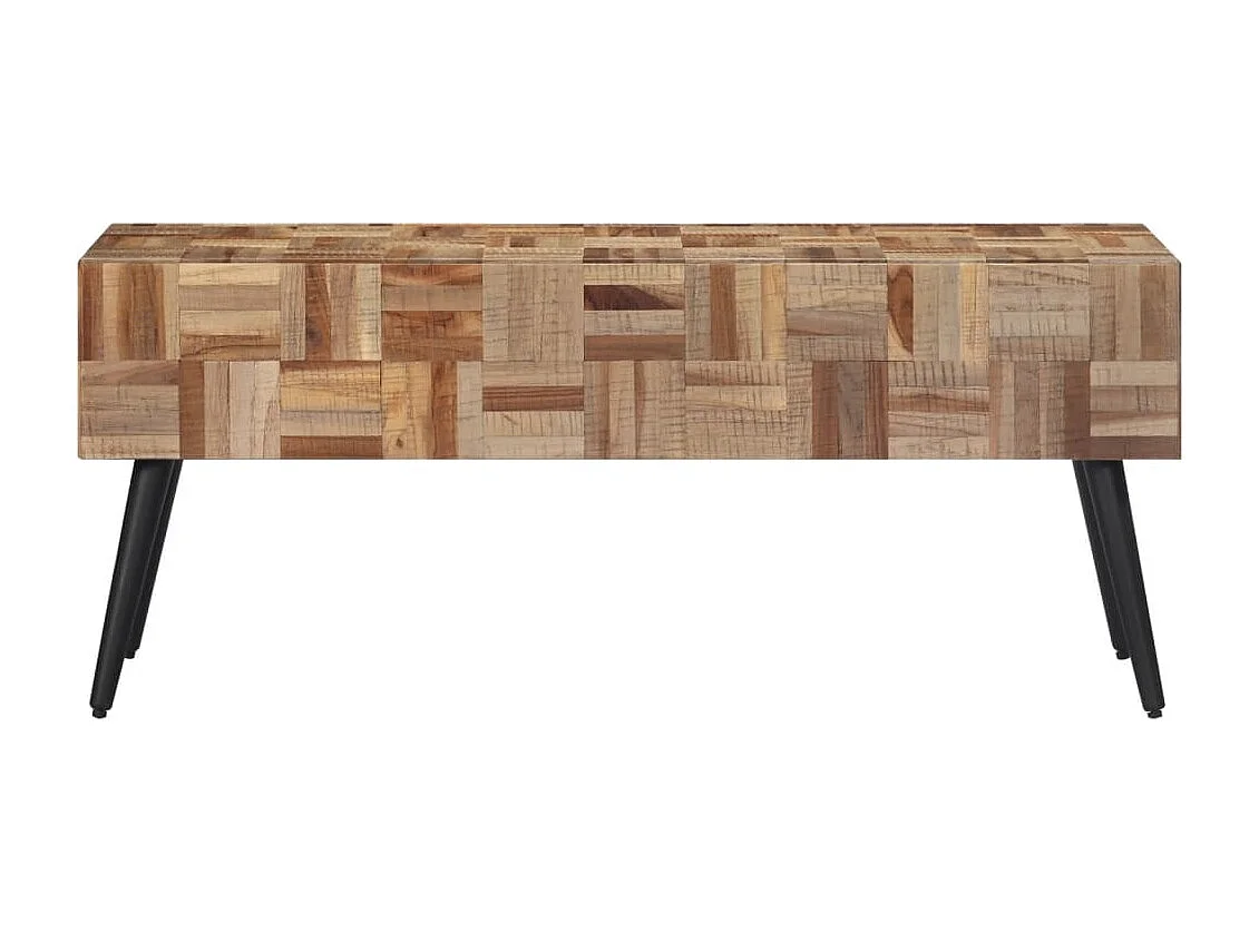 Banc 110x35x45 cm teck massif récupéré