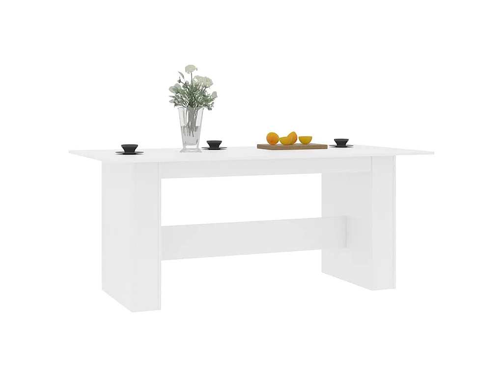 Table à manger Blanc 180x90x76 cm Bois d’ingénierie