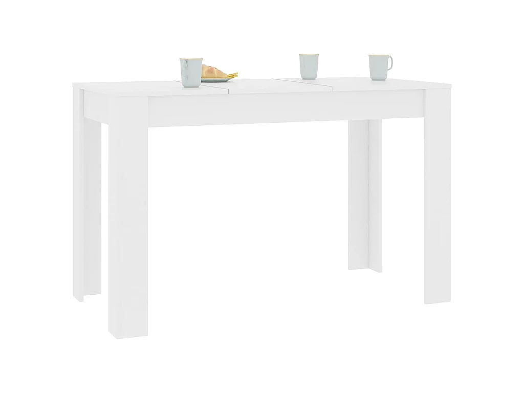 Table à manger Blanc 120x60x76 cm Bois d'ingénierie
