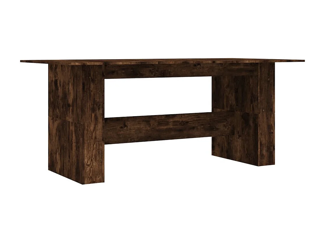 Table à dîner chêne fumé 180x90x76 cm bois d'ingénierie