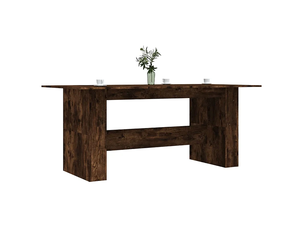 Table à dîner chêne fumé 180x90x76 cm bois d'ingénierie
