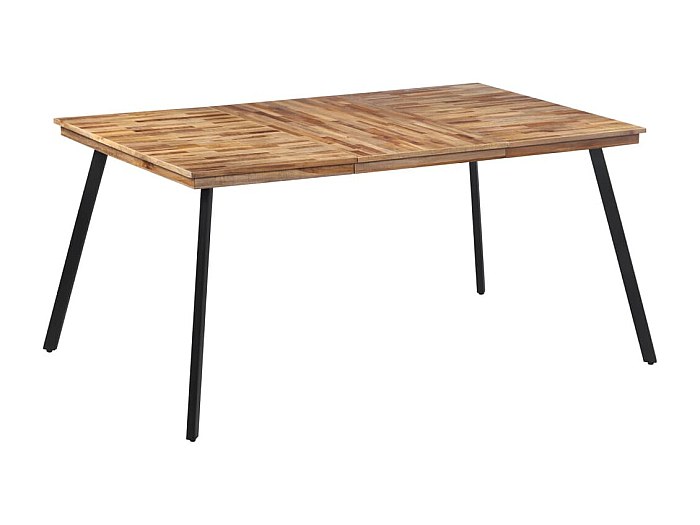 En.casa] Tavolo Da Pranzo Nero - 120x60cm - Con 4 Sedie Imbottite Grige In Similpelle 89816583