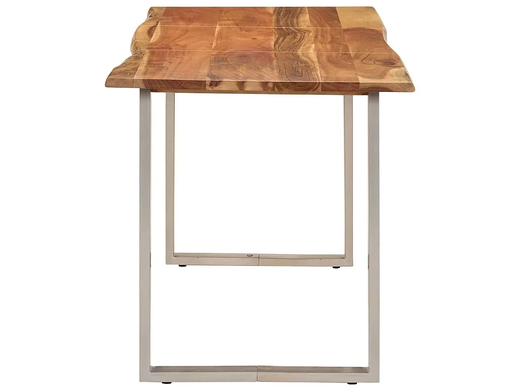 Tavolo da Pranzo 140x70x76 cm in Legno Massello di Acacia