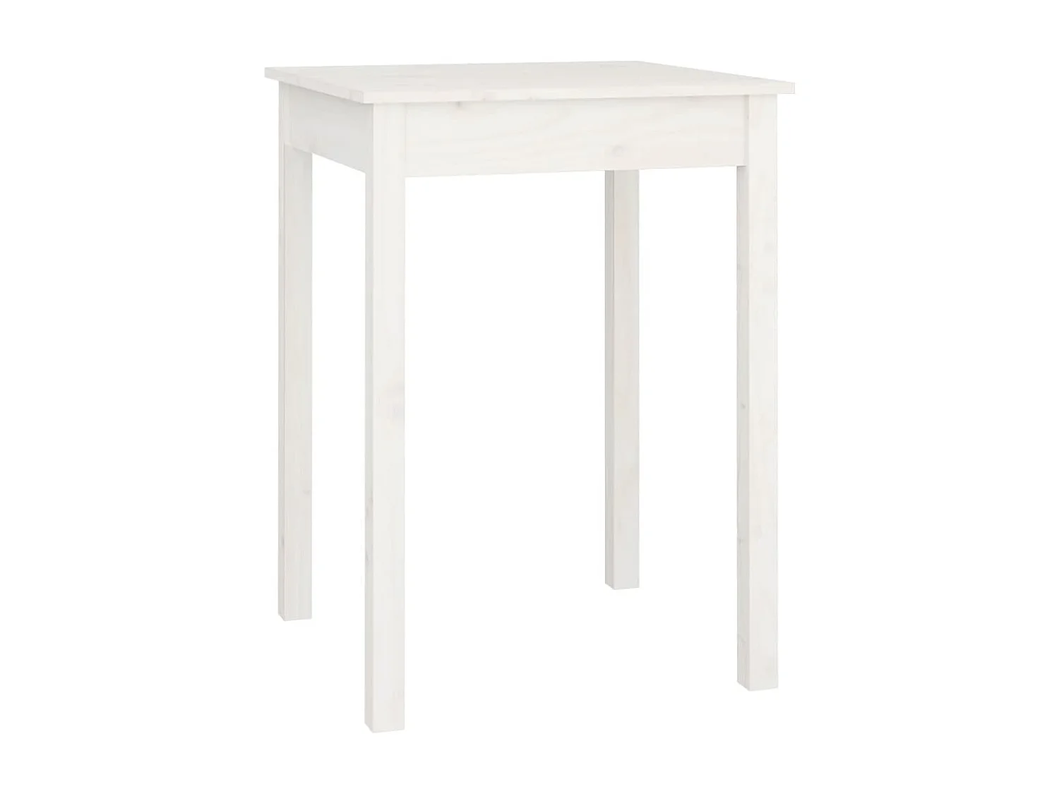 Table à manger Blanc 55x55x75 cm Bois massif de pin