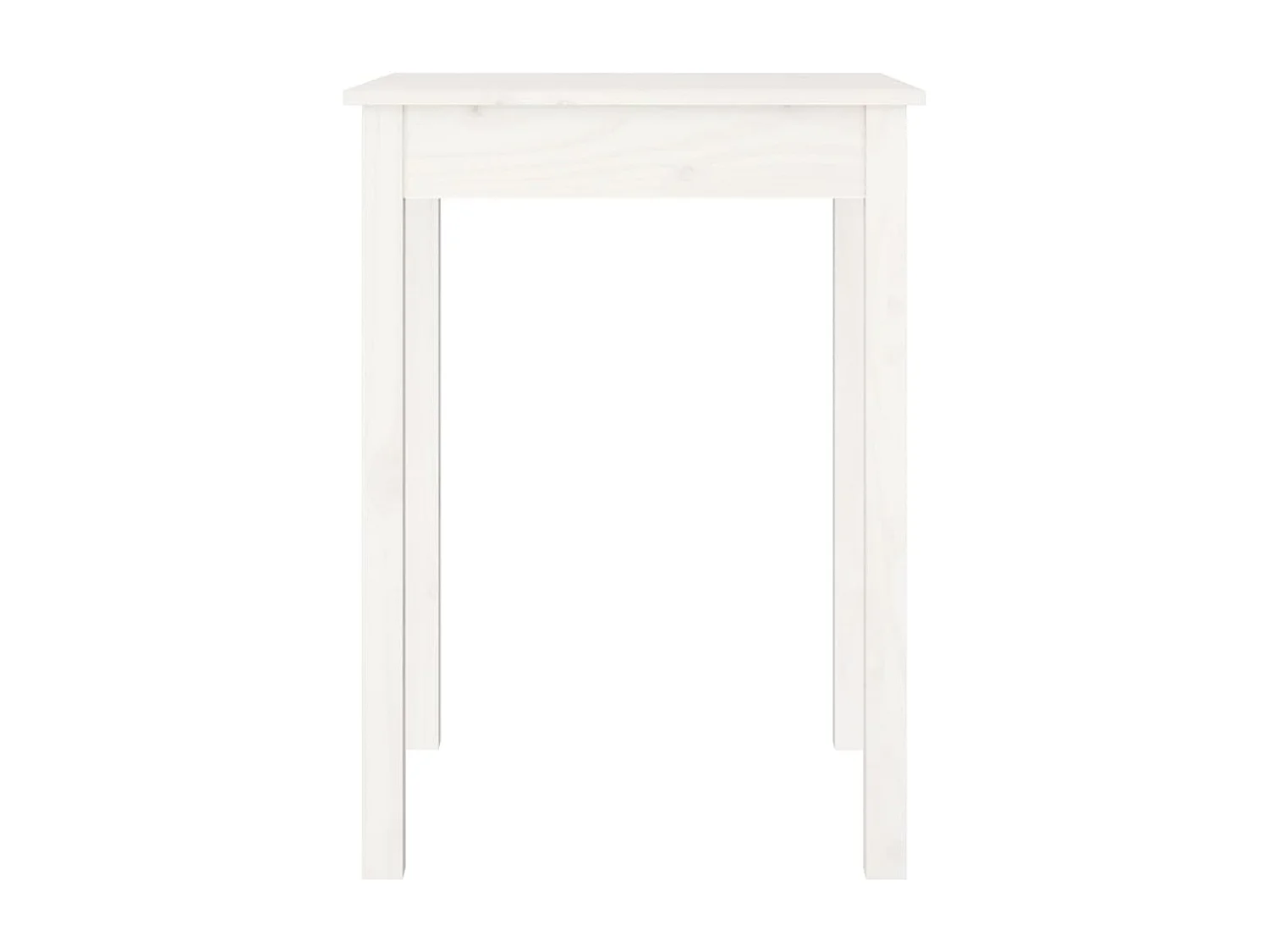 Table à manger Blanc 55x55x75 cm Bois massif de pin