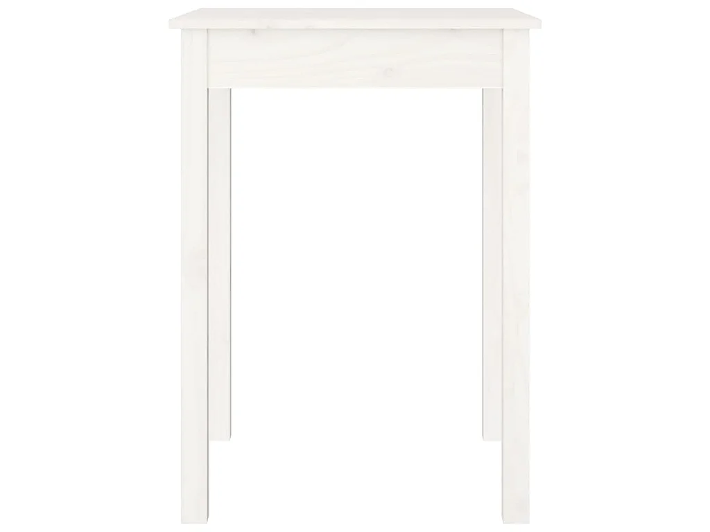 Table à manger Blanc 55x55x75 cm Bois massif de pin