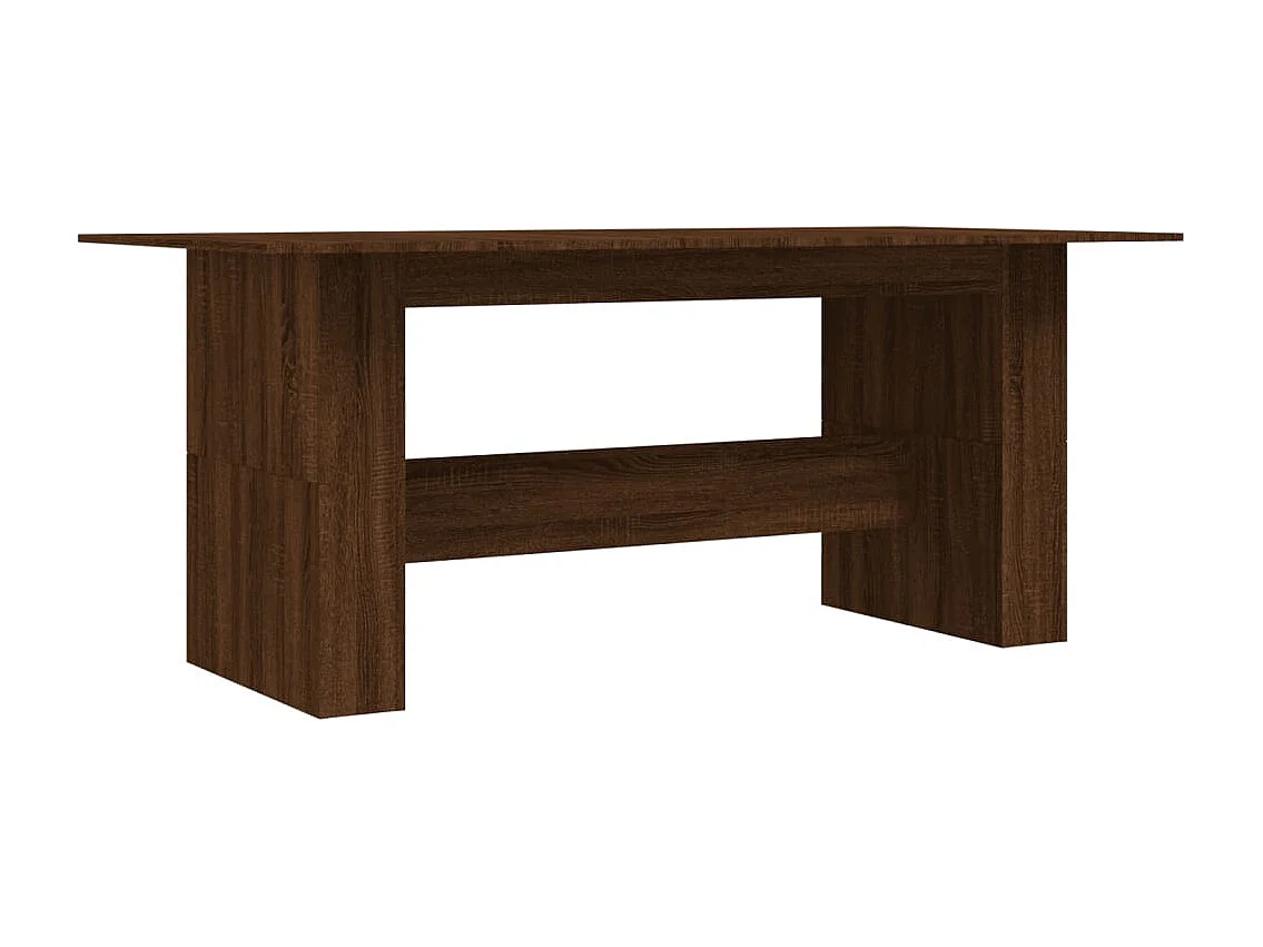 Eettafel 180x90x76 cm bewerkt hout bruin eikenkleur