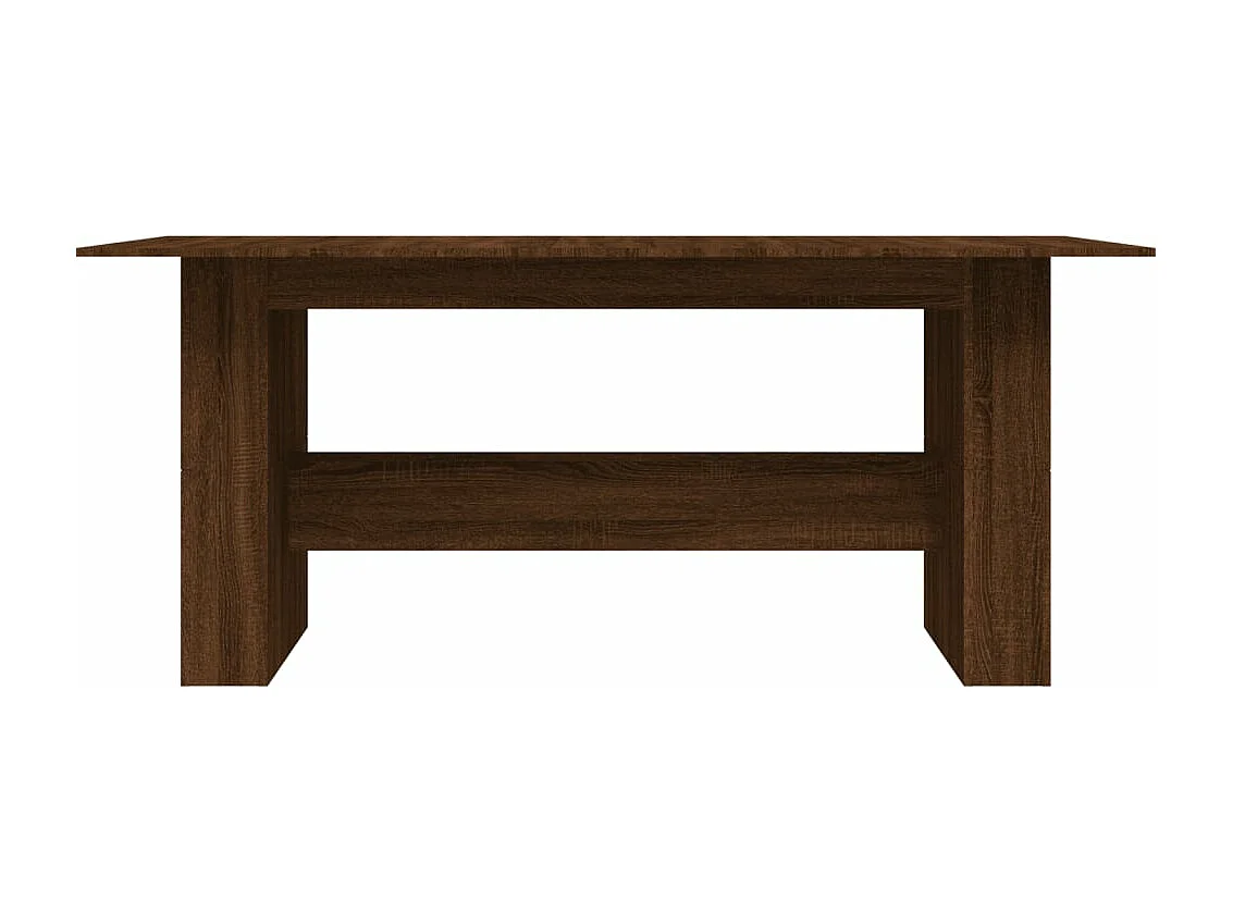 Eettafel 180x90x76 cm bewerkt hout bruin eikenkleur