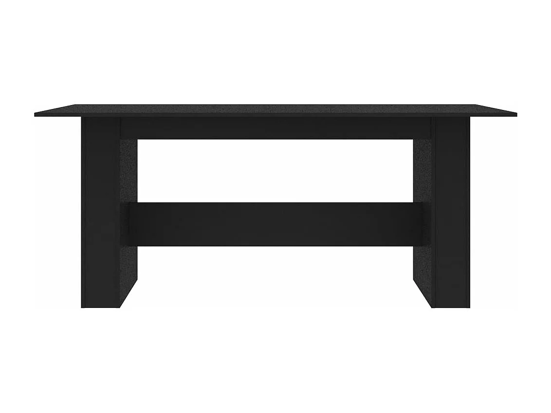 Table à manger Noir 180x90x76 cm Bois d’ingénierie