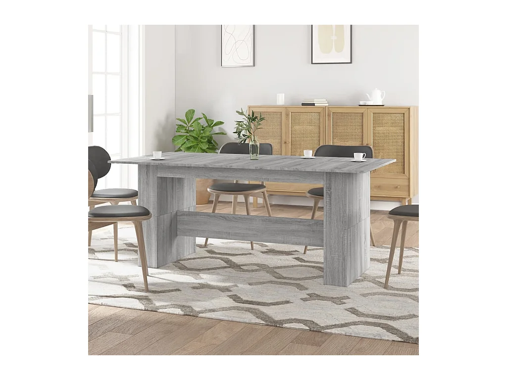 Table à dîner sonoma gris 180x90x76 cm bois d'ingénierie