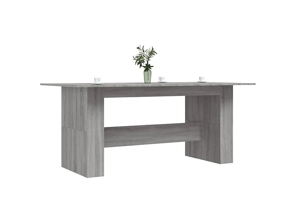 Table à dîner sonoma gris 180x90x76 cm bois d'ingénierie