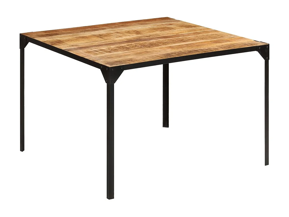 Table à manger 110x110x76 cm bois de manguier massif