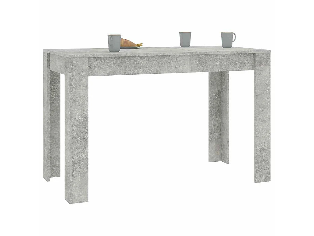 Eettafel 120x60x76 cm bewerkt hout betongrijs