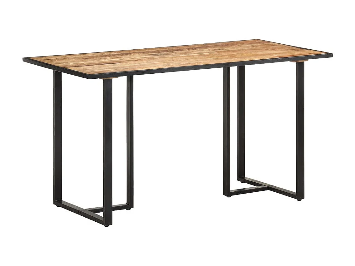 Mesa de jantar 140 cm madeira de mangueira áspera
