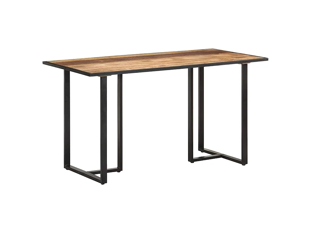 Mesa de jantar 140 cm madeira de mangueira áspera