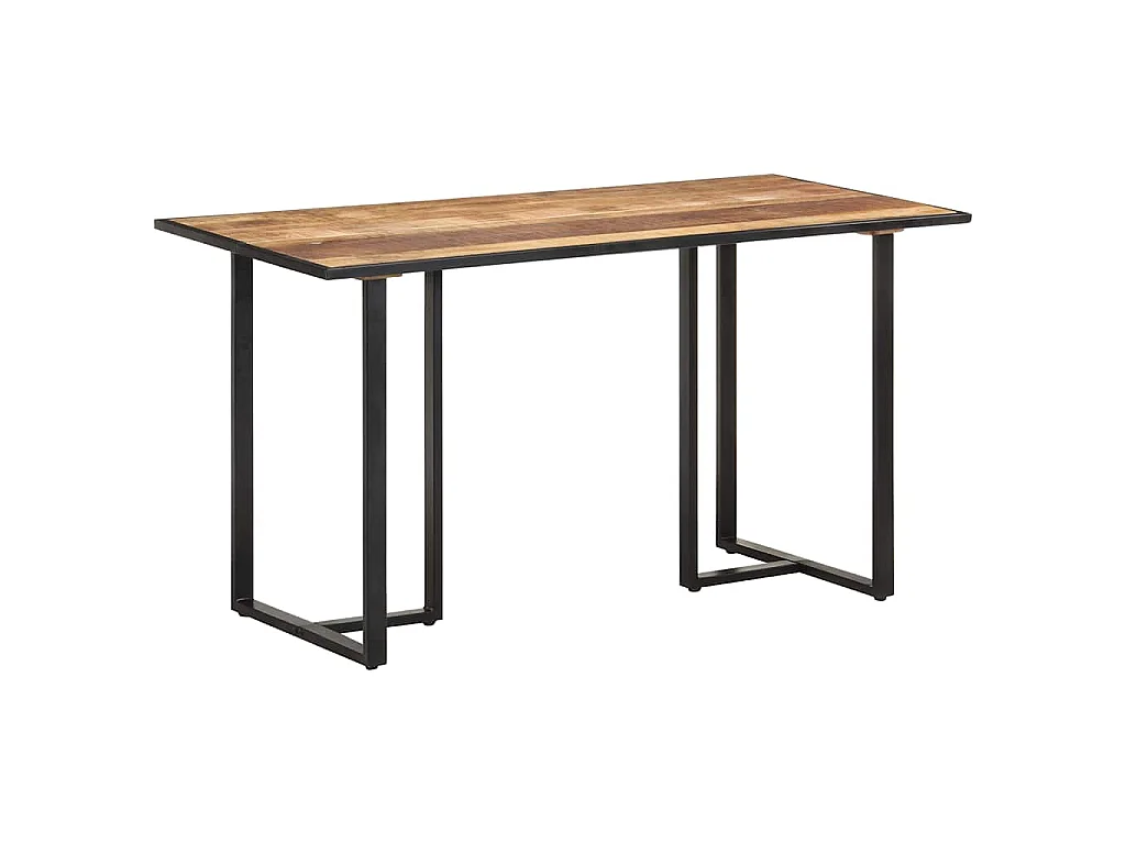 Mesa de jantar 140 cm madeira de mangueira áspera