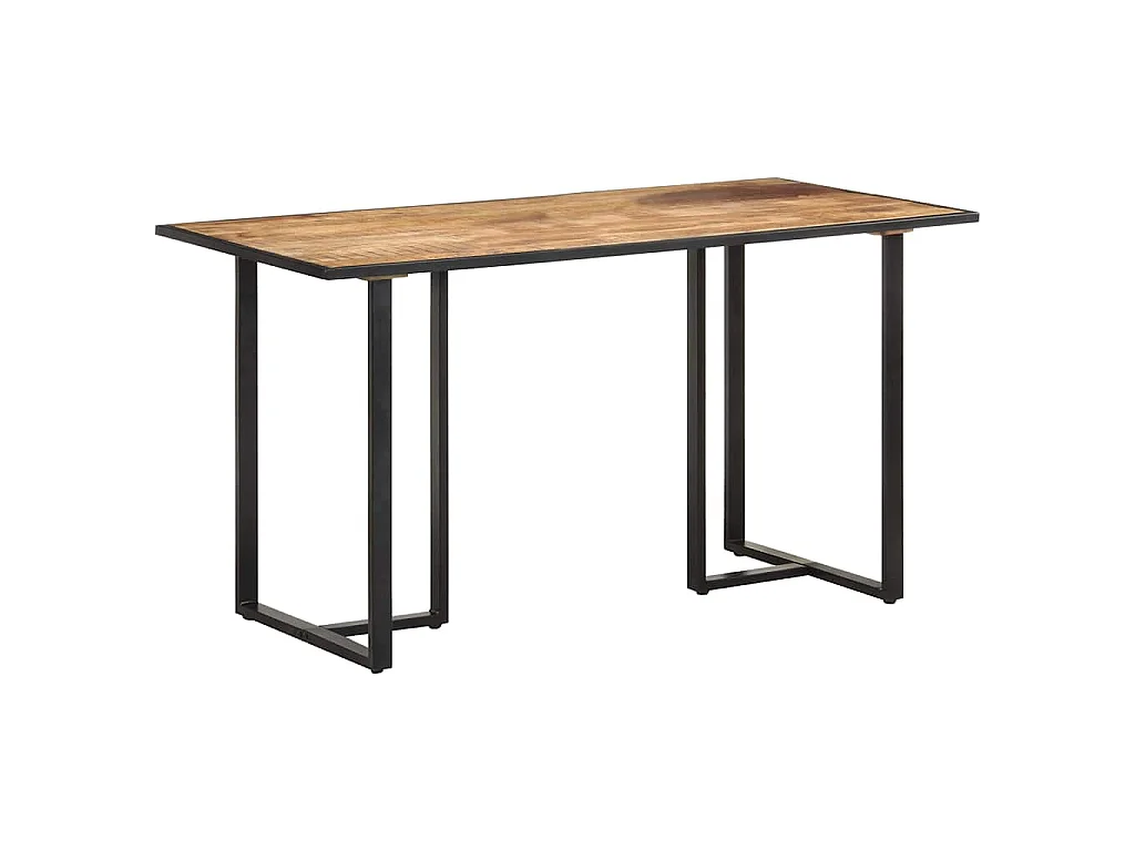 Mesa de jantar 140 cm madeira de mangueira áspera
