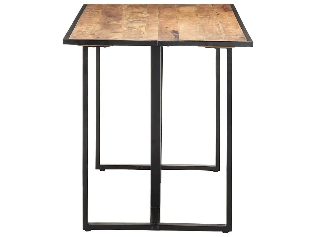 Mesa de jantar 140 cm madeira de mangueira áspera