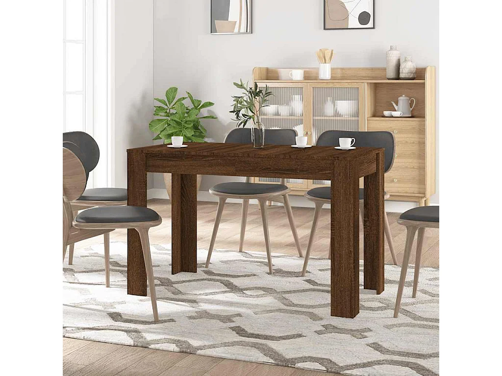 Table à dîner Chêne marron 120x60x76 cm bois d'ingénierie