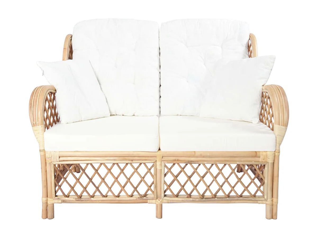 Sofá de 2 plazas de ratán