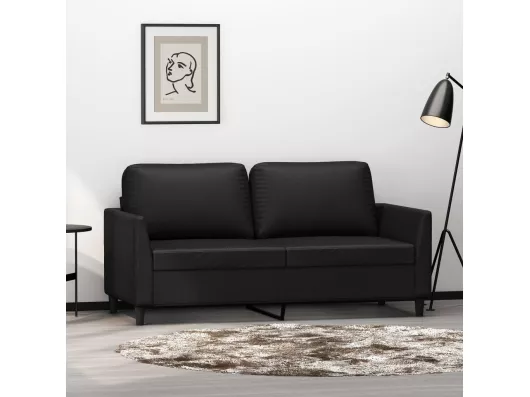 Kauf Unique 2-Sitzer-Sofa Schwarz 140 cm Kunstleder