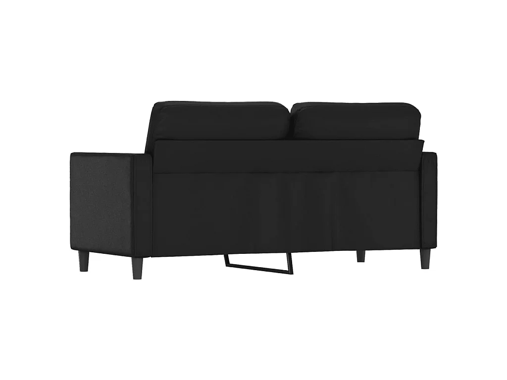 Sofá de 2 lugares 140 cm couro artificial preto
