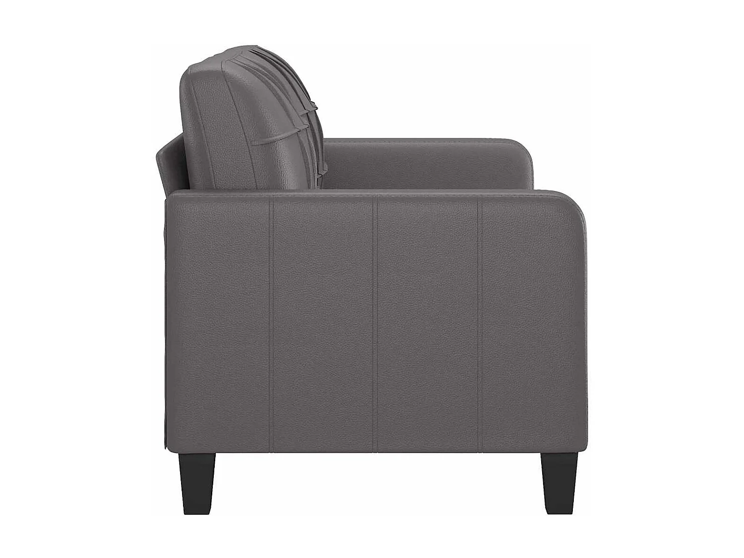 Tweezitsbank 140 cm kunstleer grijs