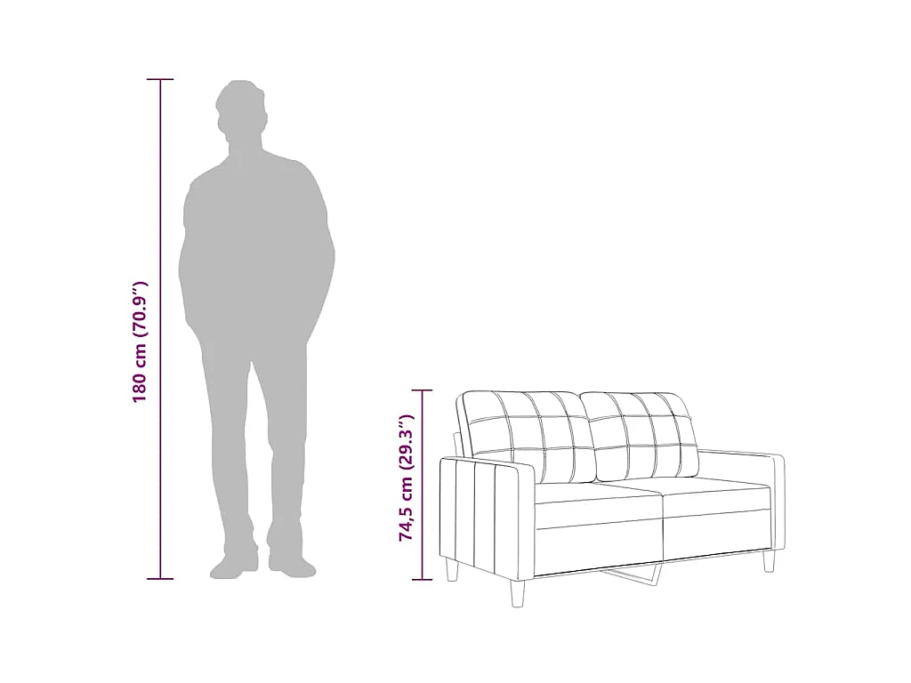 Kanapa 2-osobowa Szara 140 cm Tkanina Nowoczesna i Wygodna