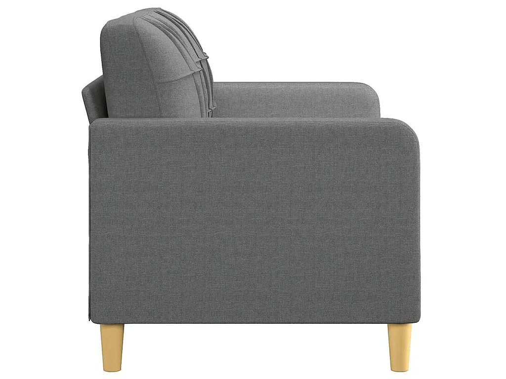 Canapé 2 places en tissu gris foncé