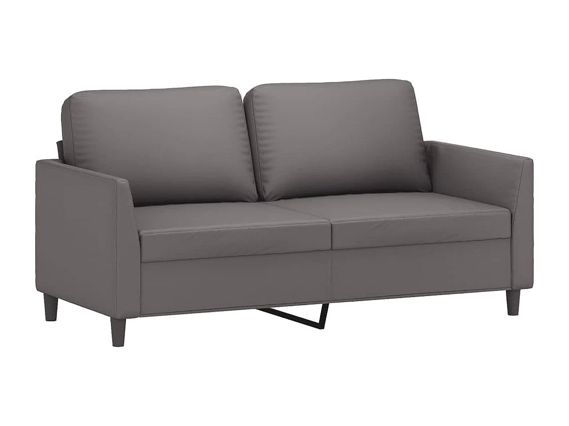 Tweezitsbank 140 cm kunstleer grijs