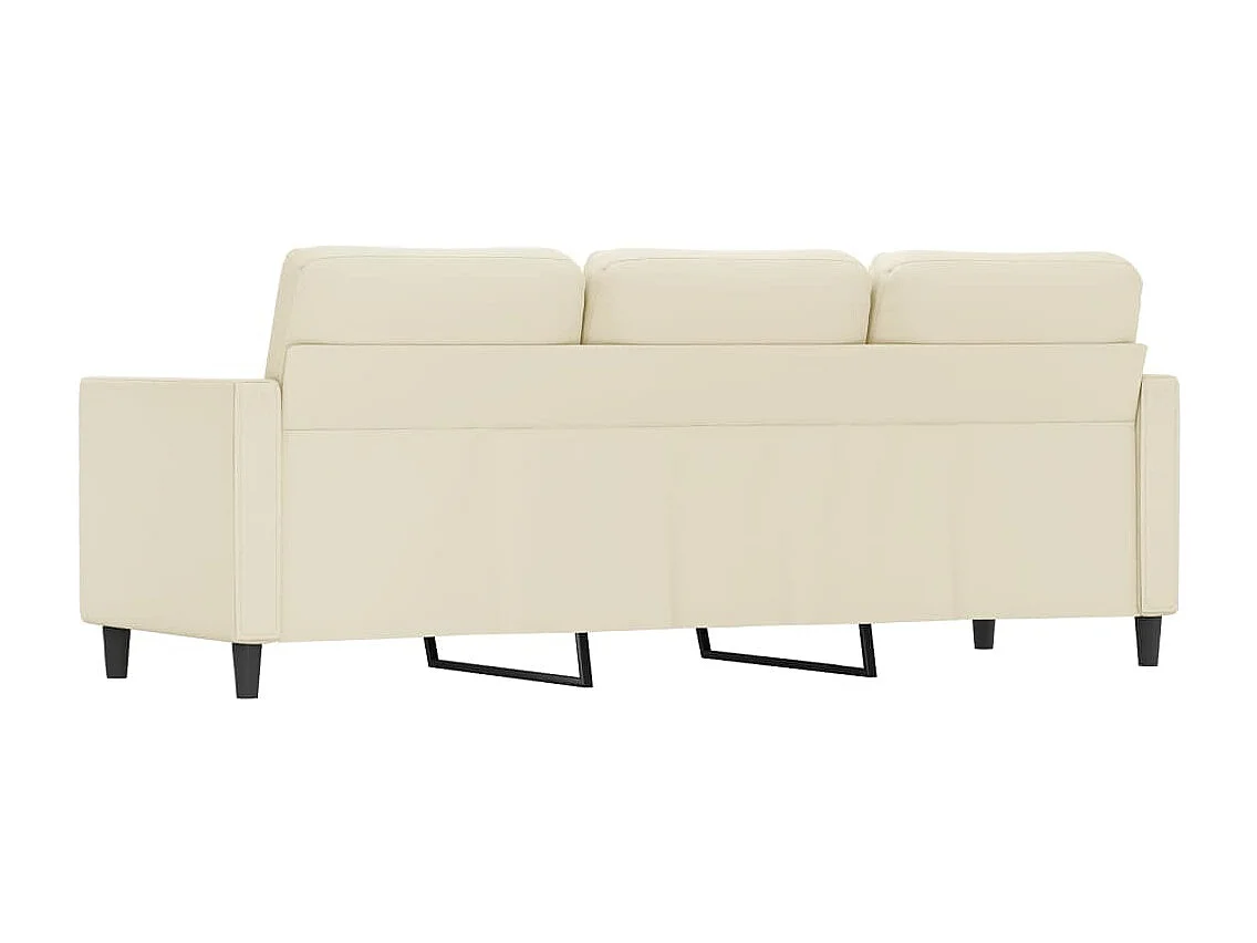 3-Sitzer-Sofa Creme 180 cm Kunstleder