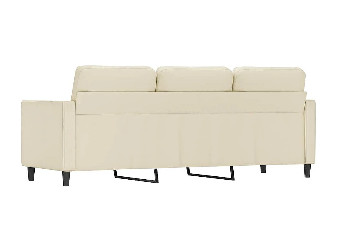 3-Sitzer-Sofa Creme 180 cm Kunstleder