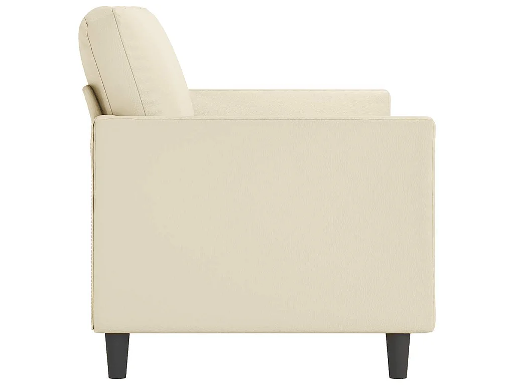 Sofá de 3 plazas de cuero sintético color crema 180 cm